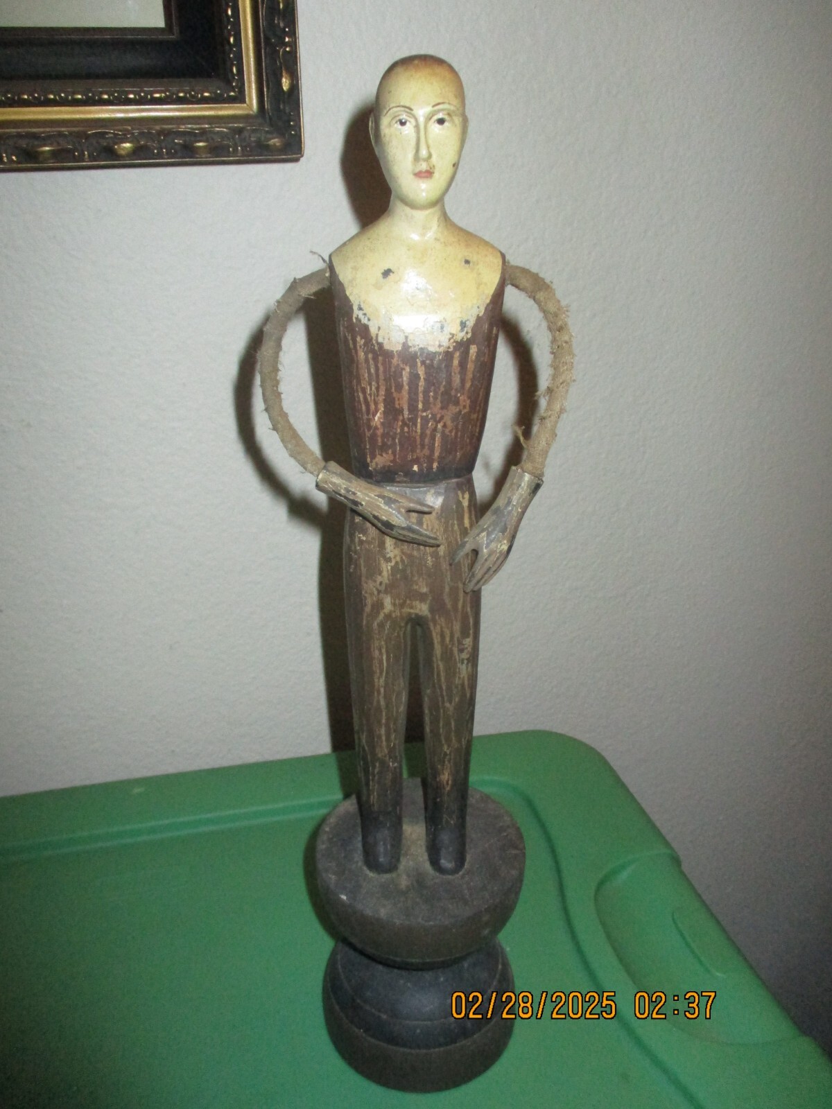 Vintage Repro Santos Figure Baroque Style Mixed Medium Statue (Philippines) SALE