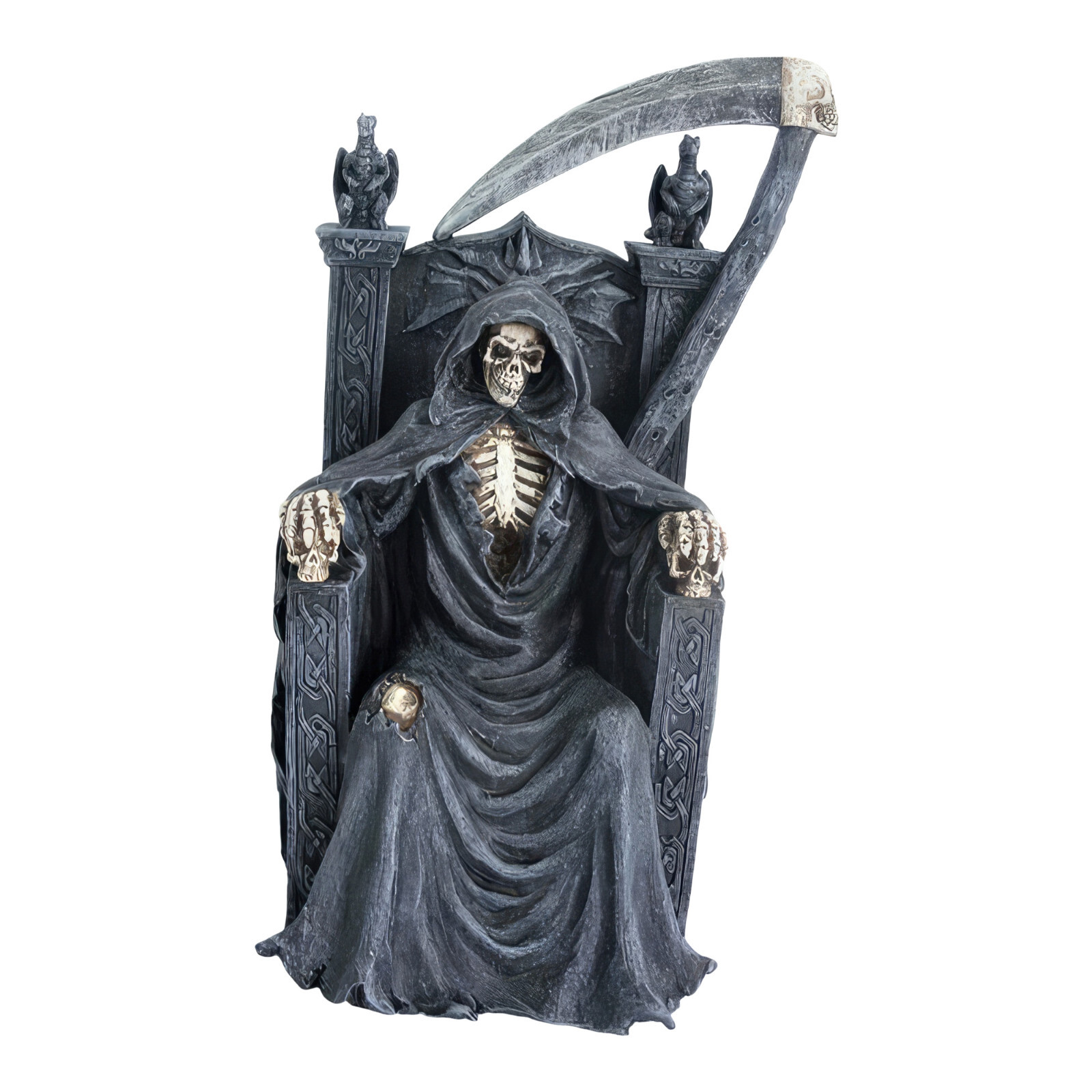 11.25″H Grim Reaper in Arm Chair Figurine