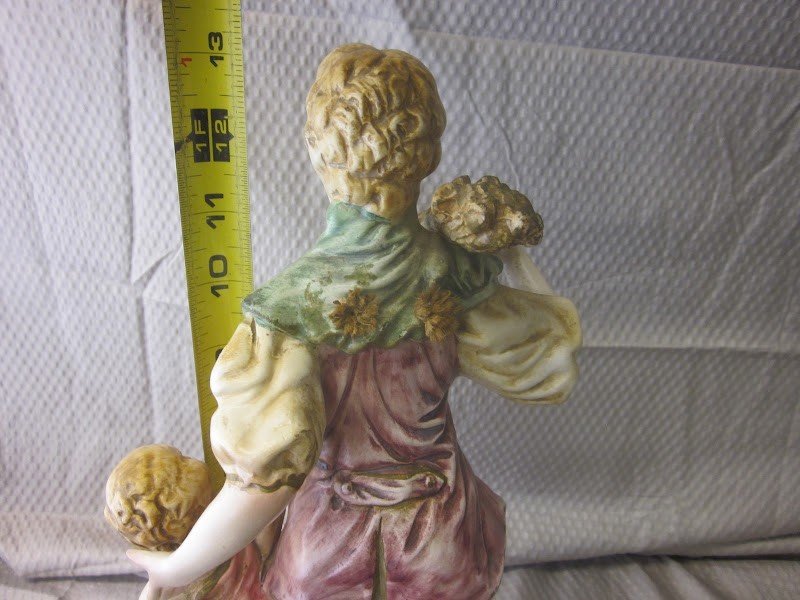 Vintage Italian Capodimonte Porcelain Statue Lamp Base – Mother & Daughter