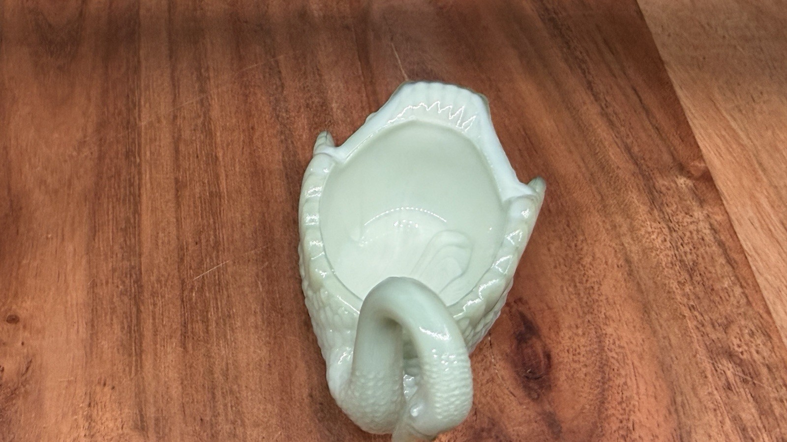 Vintage Boyd Glass Swan Open Salt Trinket Dish – Aqua Diamond Glass Collectible