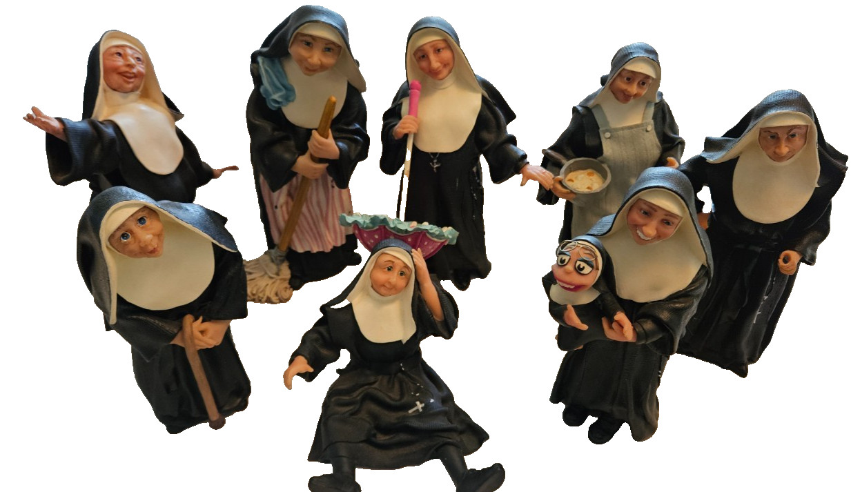 Lot of 7 Happy Habits 8 Inch High and 1 – 5 Inch High Figurines by Deb Wood
