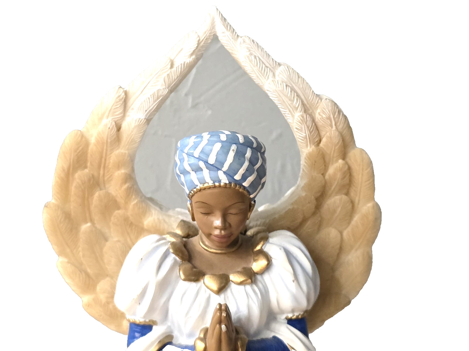 Brand Ebony Treasures Positive Images Serenity Angel in Blue Figurine