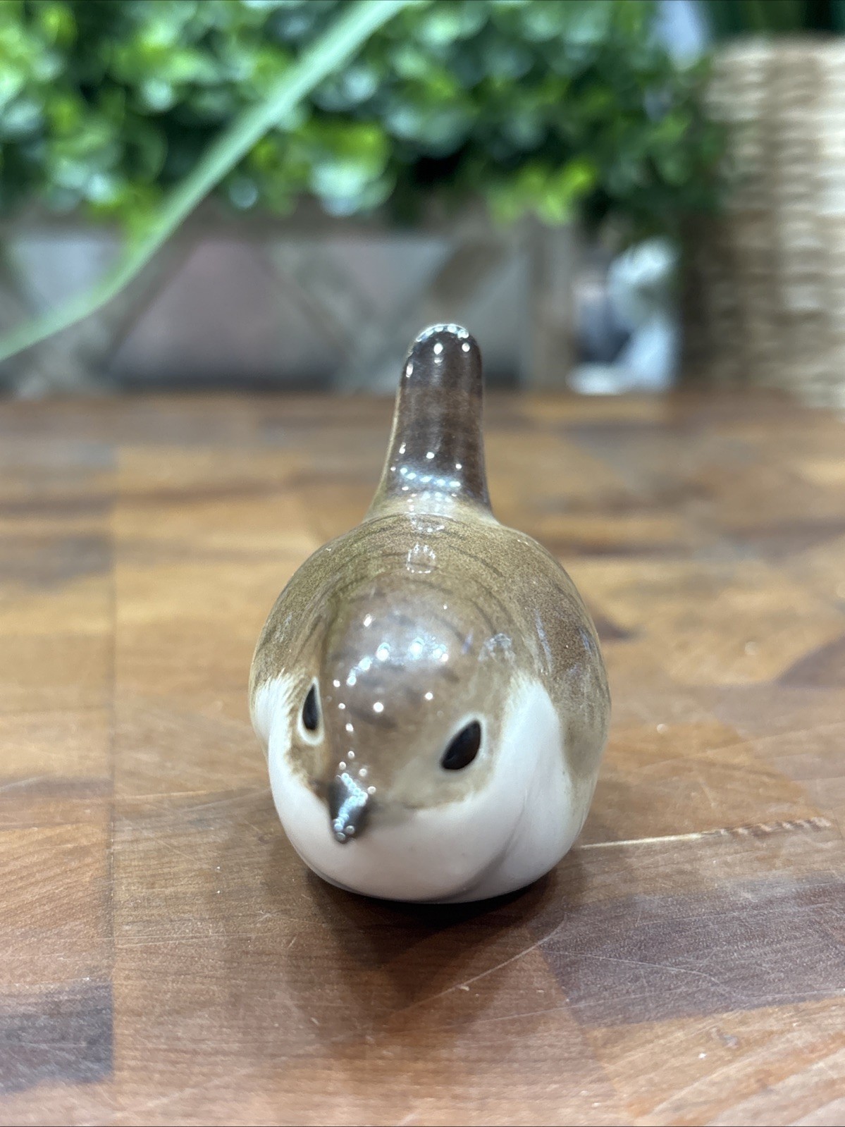 VTG Lomonosov Porcelain Russian Sitting Wren Bird Small Figurine Made In USSR