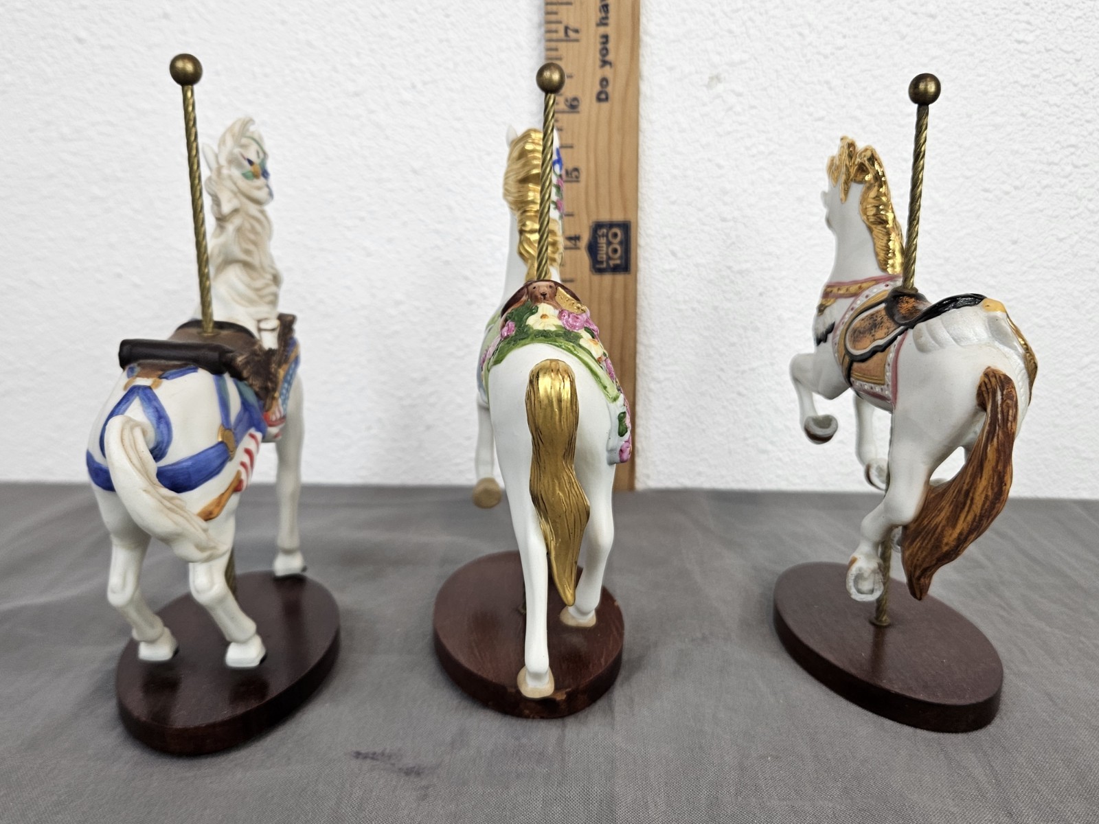 Franklin Mint The Treasury Of Carousel Art – 3 Carousel Horses