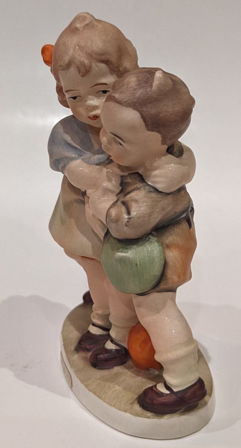 Vintage FRIEDEL Original Boy & Girl Playing Figurine Germany US Zone 5.5″ Tall