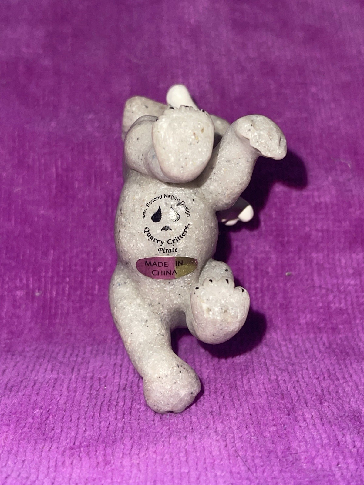 Quarry Critters Pirate Dog Puppy Holding Bone by Second Nature Design Figurine