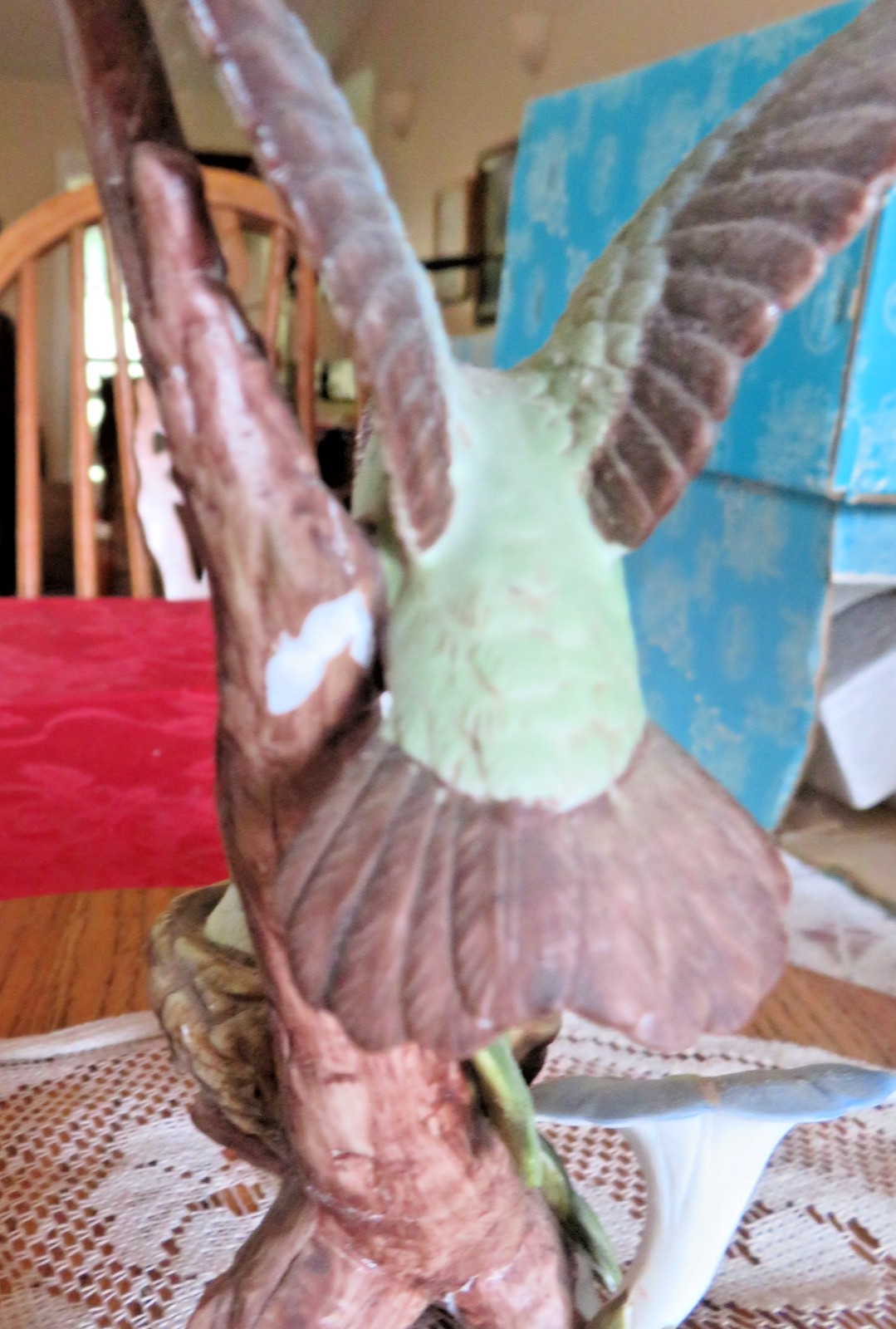 ANDREA BY SADEK VIOLET-CROWNED HUMMINGBIRD w BABIES #9030 WITH BOX (repaired)