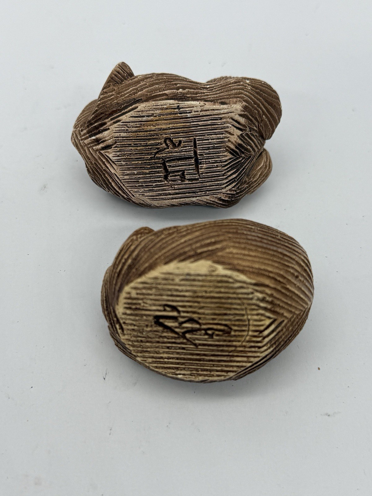 Artesano Rinconada Pottery Mini Otter Pair of 2 Made in Uruguay Signed