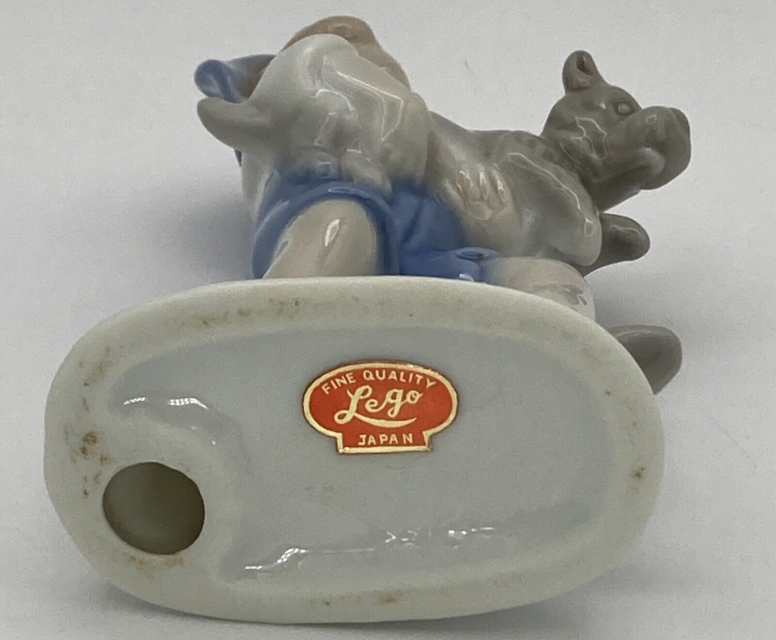 Vintage Fine Quality Lego Japan Porcelain Boy with Dog Figurine Collectible 4.5″
