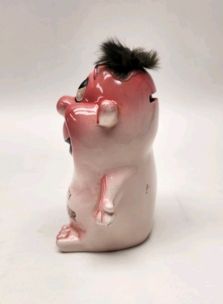 1960’s OriginJapan Kreiss Psycho Ceramics “Empty Headed” Ceramic Bank W/ Stopper