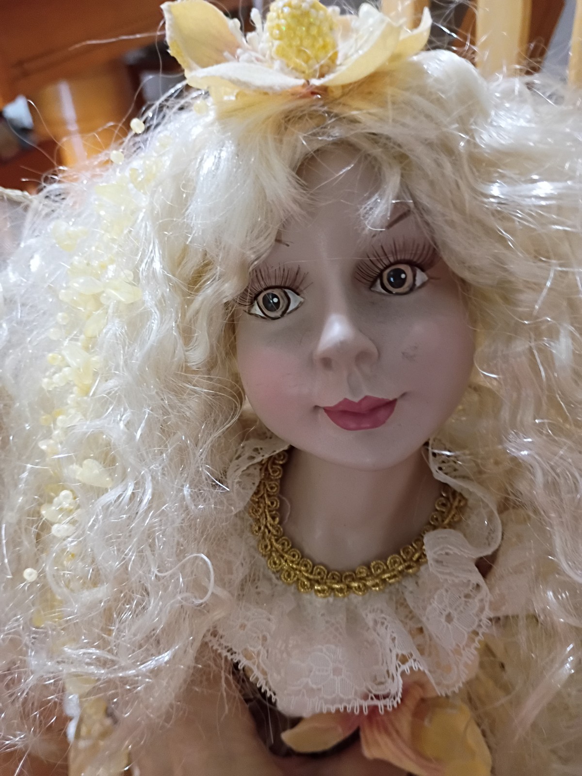 Large Porcelain And Fabric Ballerina Angel