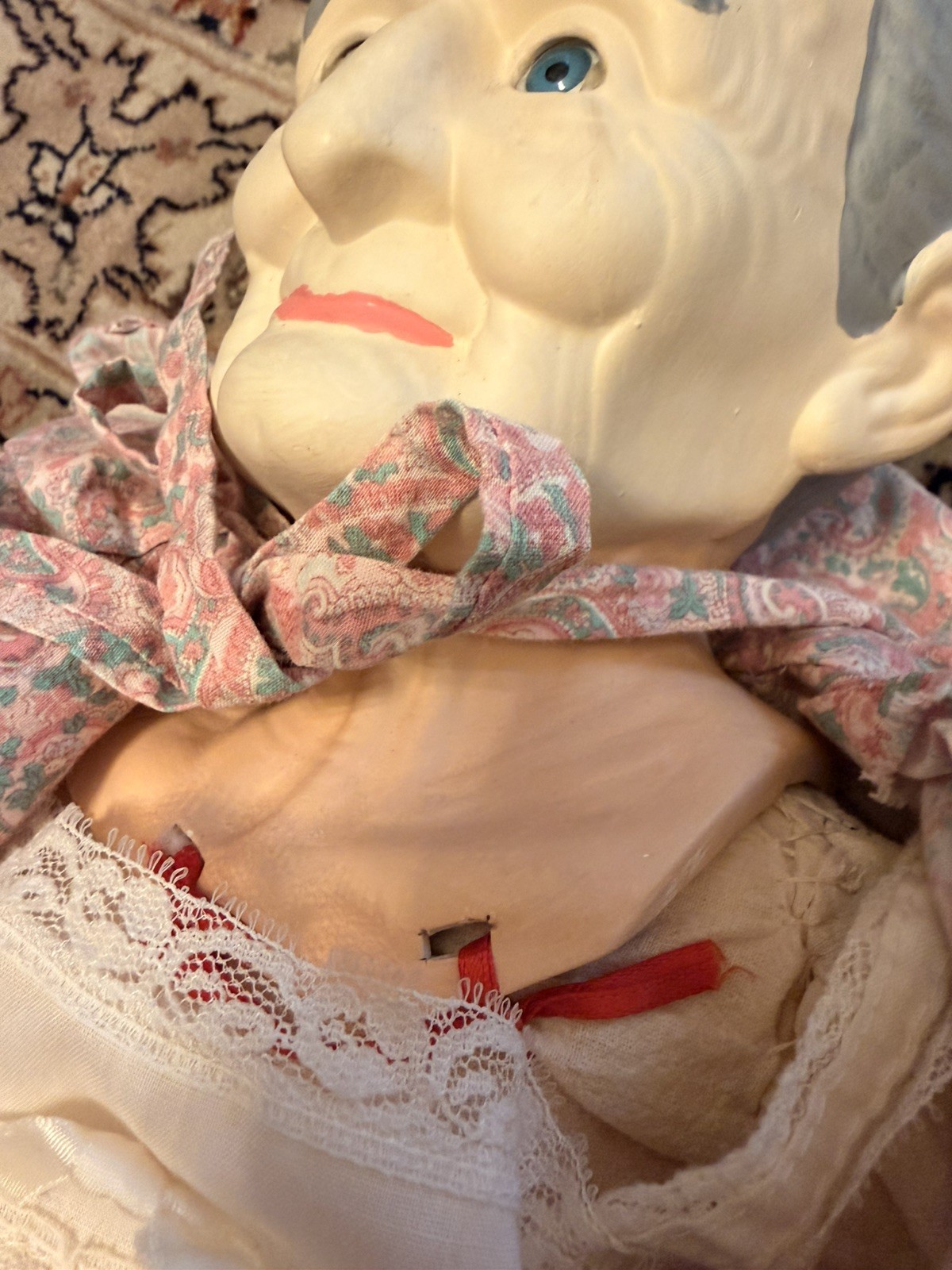 Vintage Grandma & Grandpa Porcelain Porch Sitters Wallace Style Pair Adorable!