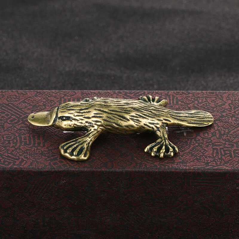 Brass Platypus Figurine Statue House Office Decoration Animal Figurines