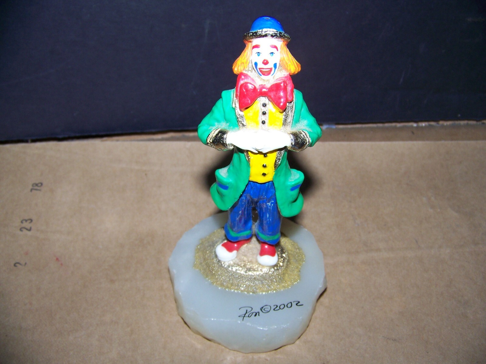 Ron Lee World Of Clowns 2002 CCG16 Frisco Standing In Green Coat Signed