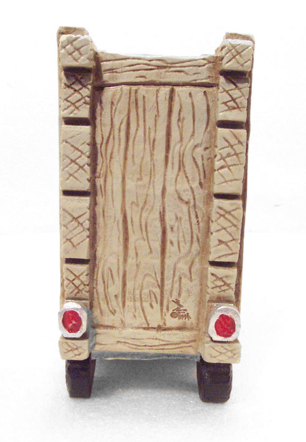 Vintage TRUCK FARM Sunflower Farmer Tractor David Frykman 2002 Folk Art