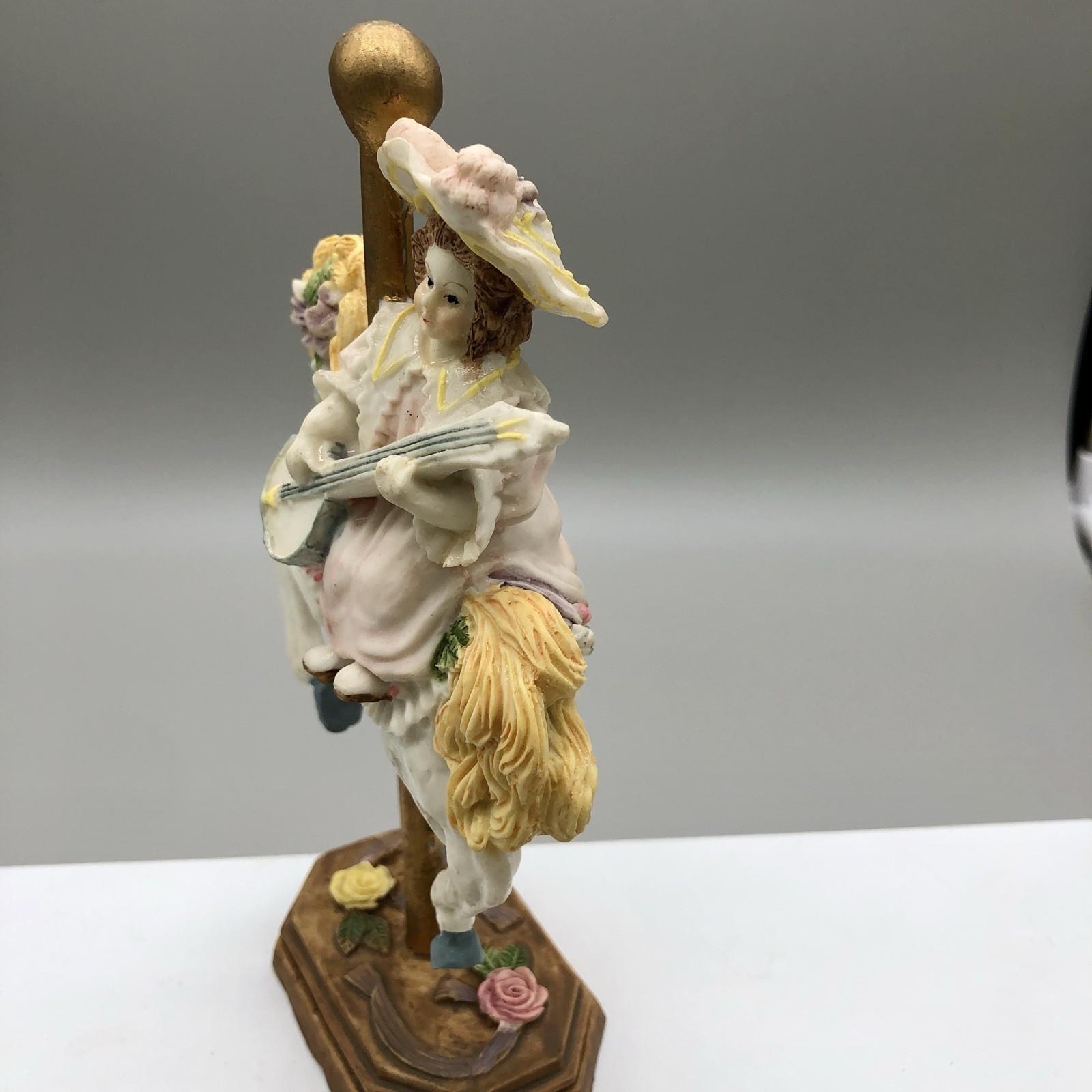 BRINNCO FIGURINE Porcelain Carousel Horse with Girl Rider VINTAGE Pastels