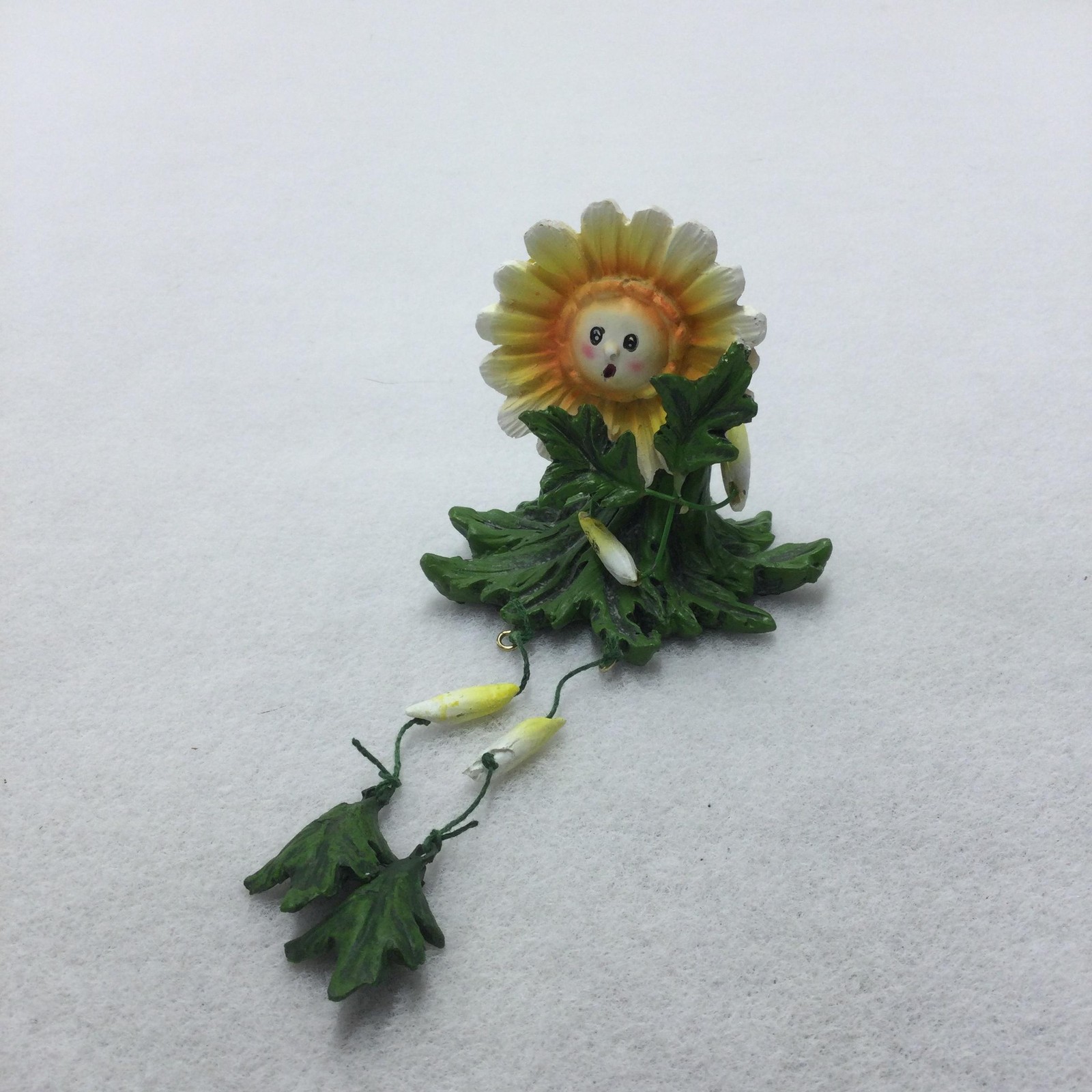 Collections Etc Whimsical Flower Face Figurines Resin Shelf Sitters Small Lot 7