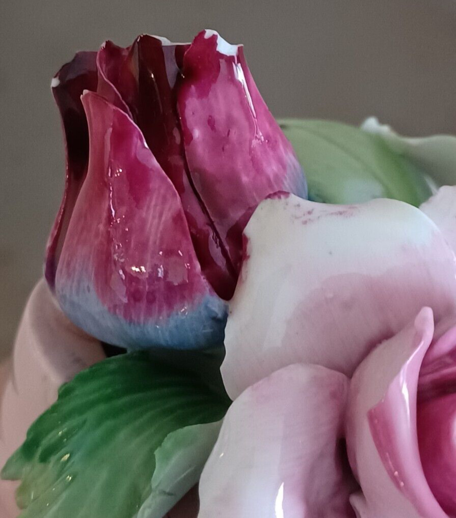Staffordshire Bone China Flowers Made In England 3.2″ Tall