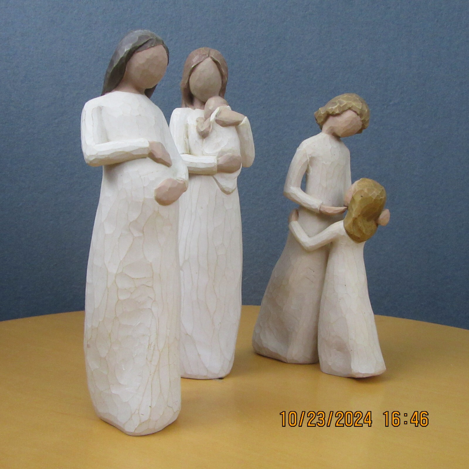 3 Willow Tree Figurines Cherish 2002 Angel of Mine 2003 & Mother & Daughter 2000
