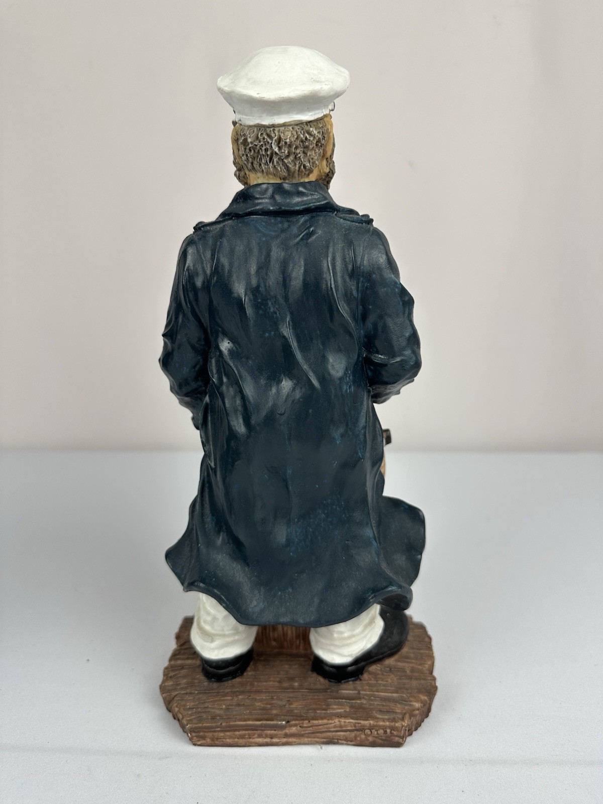 Vintage Sea Captain Figurine 11.5 Inch Standing At The Helm Nautical Theme