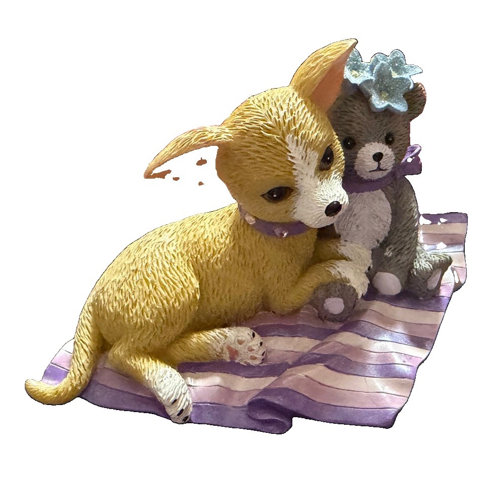 3 Hamilton Collection “Pretty In Purple Chihuahua Collection” Figurines