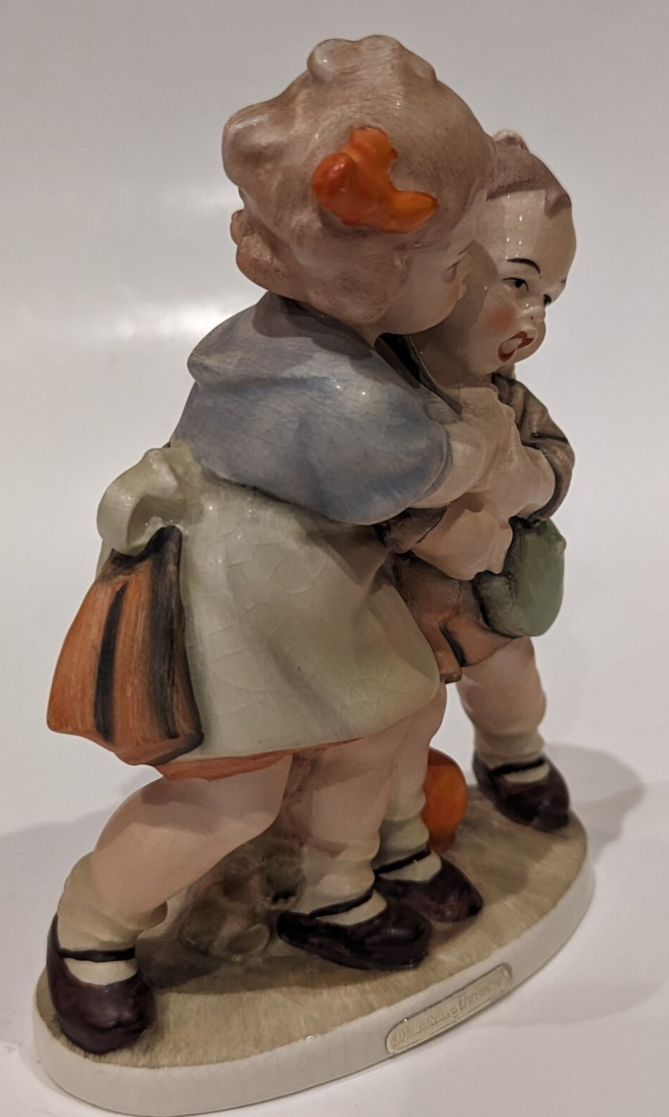 Vintage FRIEDEL Original Boy & Girl Playing Figurine Germany US Zone 5.5″ Tall