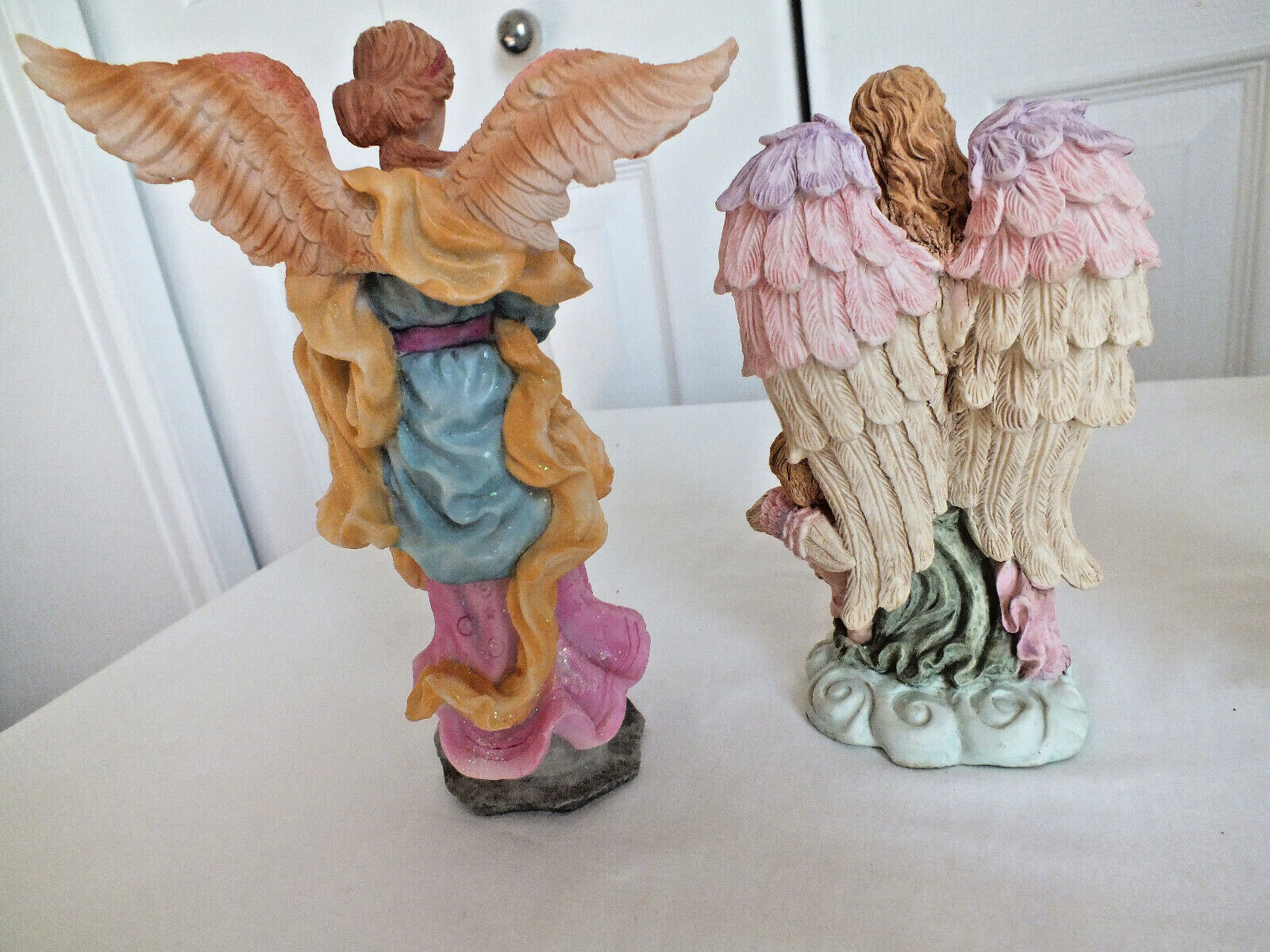 lot of 5 resin Beautiful detail ANGELS vintage 6″ and 7″ tall