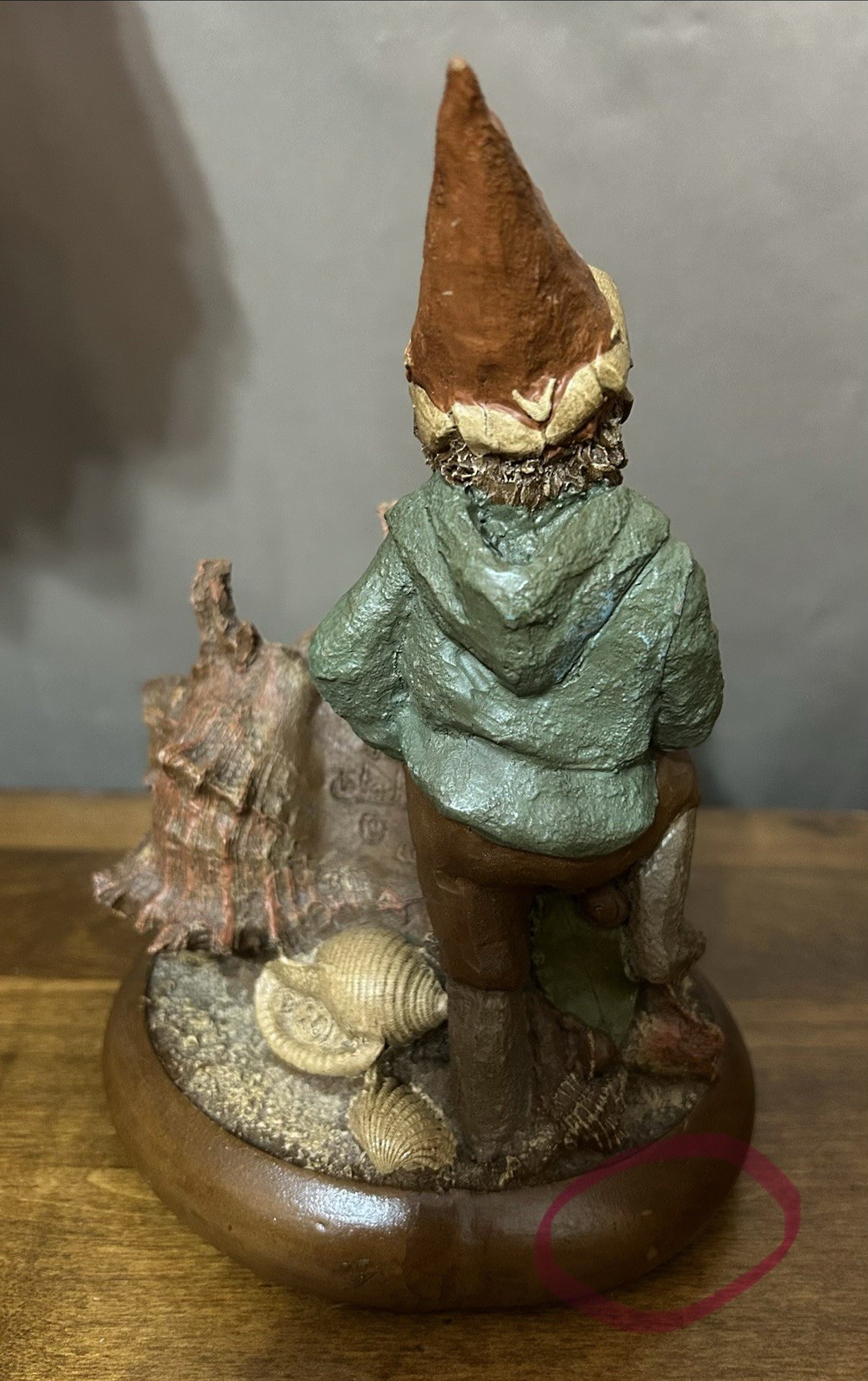 1983 Tom Clark – SKIPPER Sea Captain Gnome With Lg Seashell Figurine 8″ Tall #25