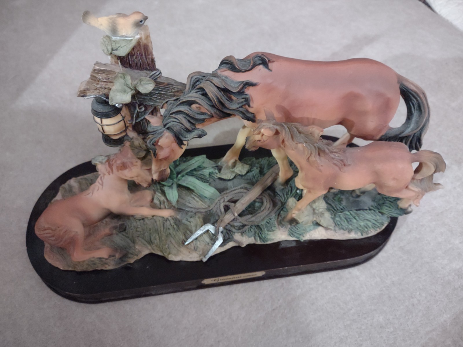 Vintage Turtle King Giovanni Collection Equestrine Horse Statue Figurine