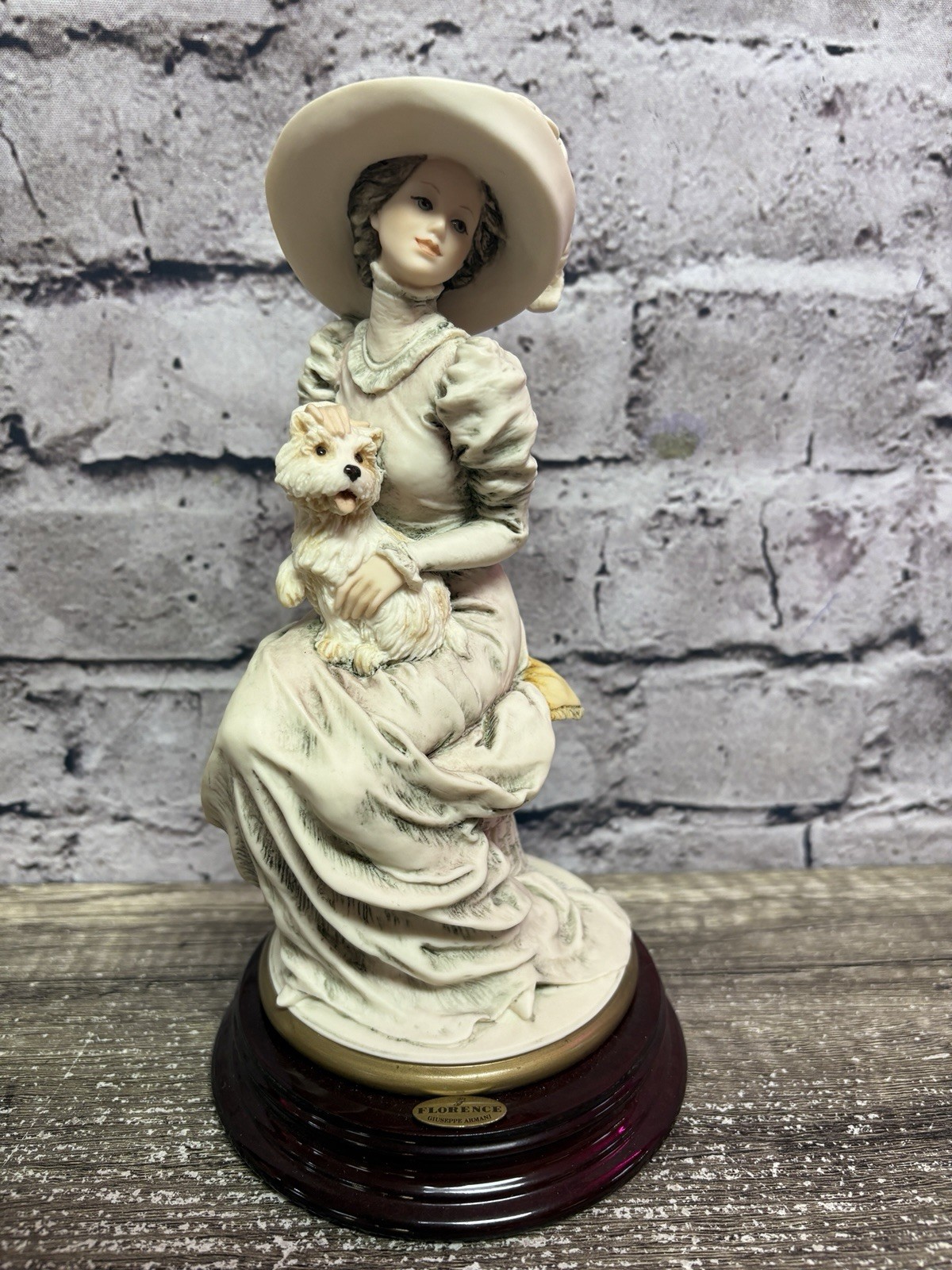 Giuseppe Armani Florence Figurine “Lola” W/ Terrier 8” Tall