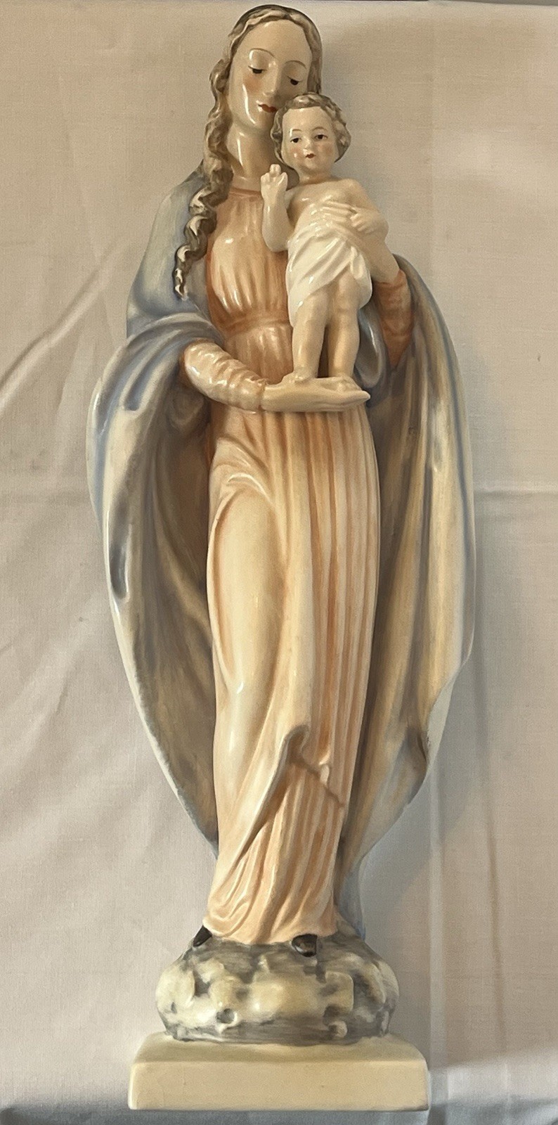 UNGER Goebel Bee Inside V Germany 14.5” Madonna & Child Statue Vintage HM 80 E&R