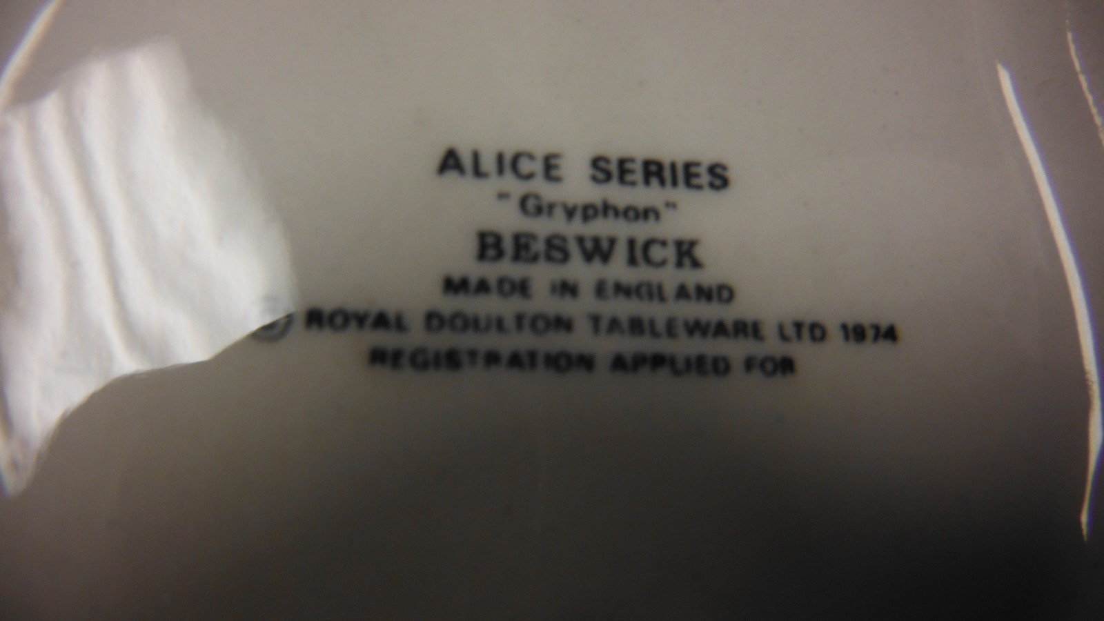 Beswick Gryphon Alice in Wonderland Figurine Royal Doulton Vintage 1974 Series