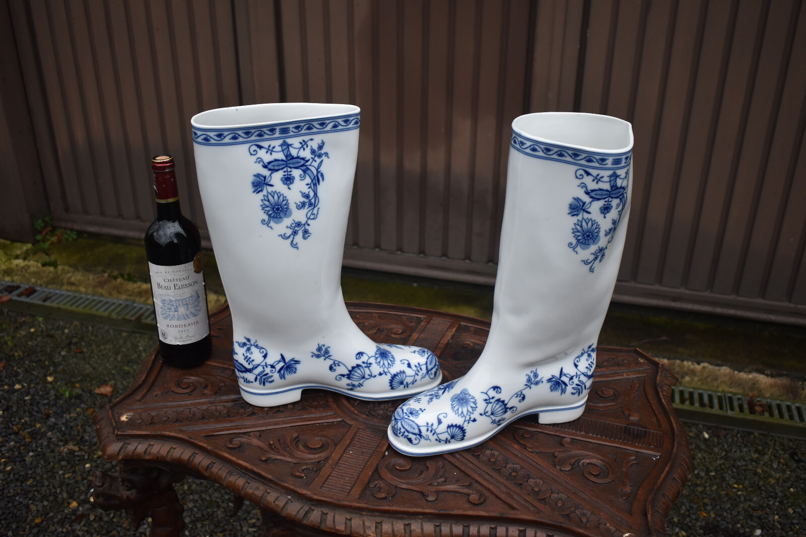 Designer Maxim Velcovsky marked czech porcelain rubber boots vases rare