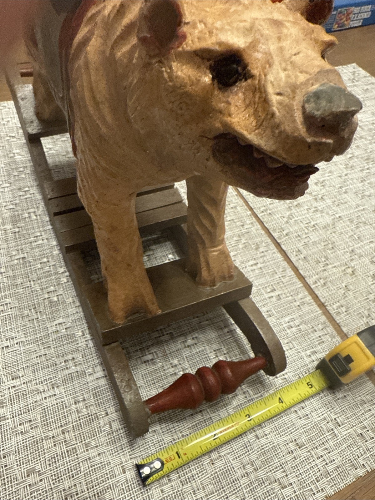 Vintage CARVED WOODEN German Black FOREST BEAR Rocker – Rocking FOLK ART 23″x13″
