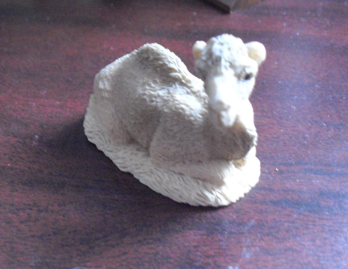 Vintage 1980s Small Resin Sitting Camel Figurine 1 1/2″ Tall