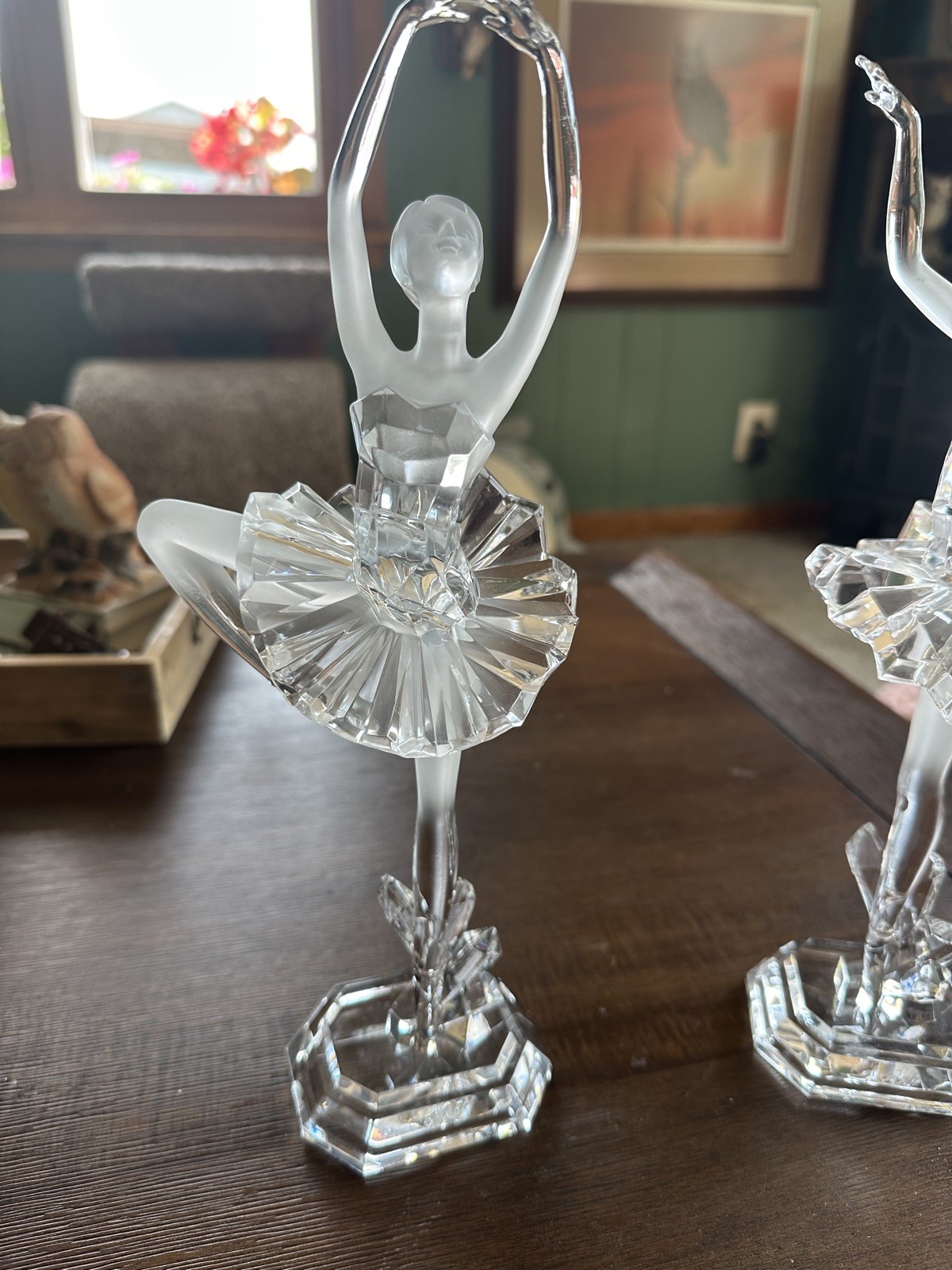 Contemporary 11.5 Inch Clear Acrylic Dancing Ballerina Figurine Icy Craft