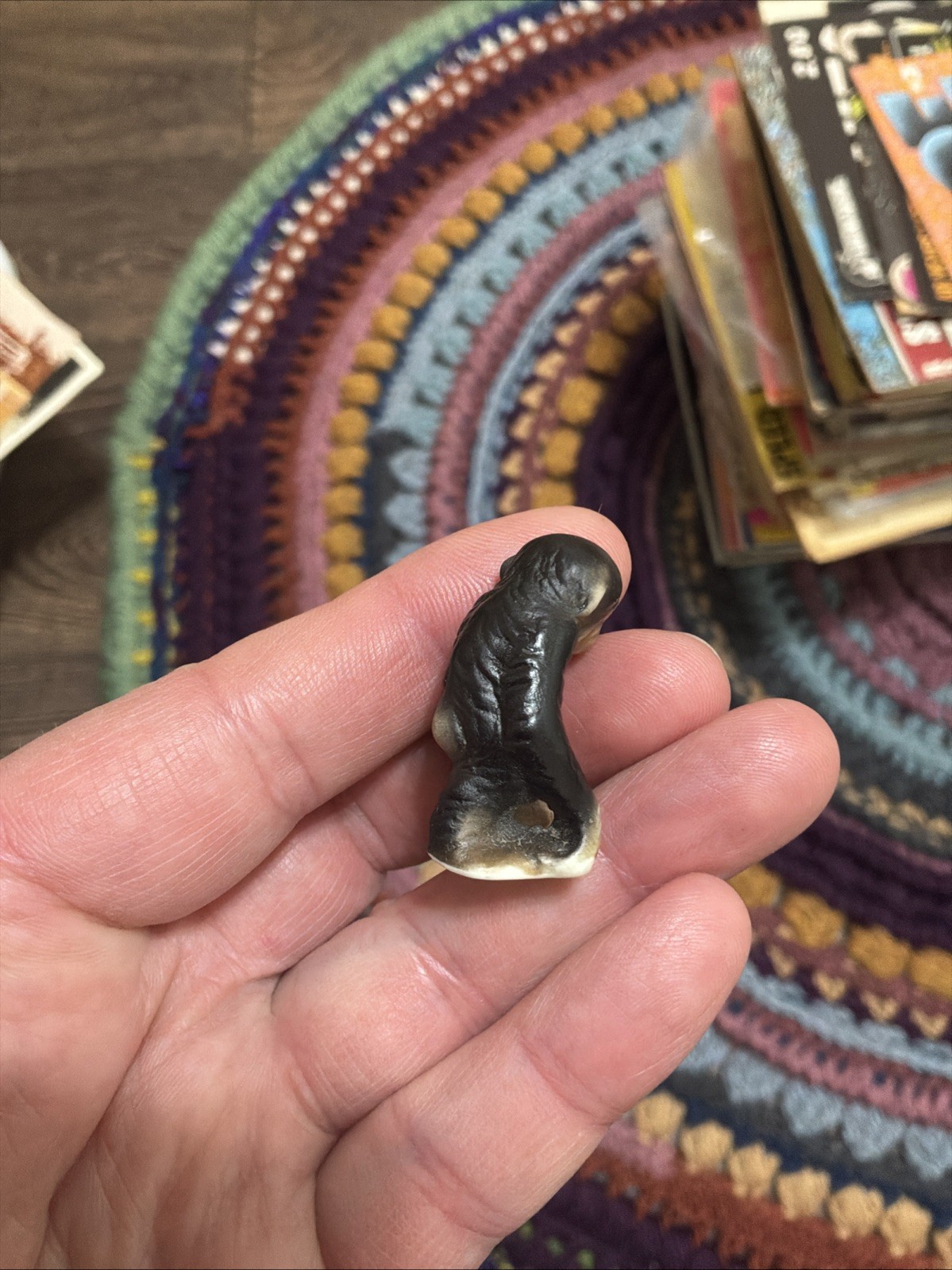 VTG Monkey Miniature Figurine 1-3/8” Tall Made of Bone China