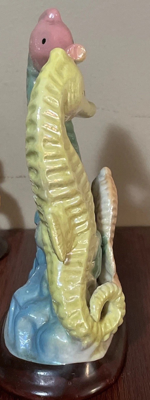 2 K’s Collection Iridescent Multi-Colored Seahorse Figurines