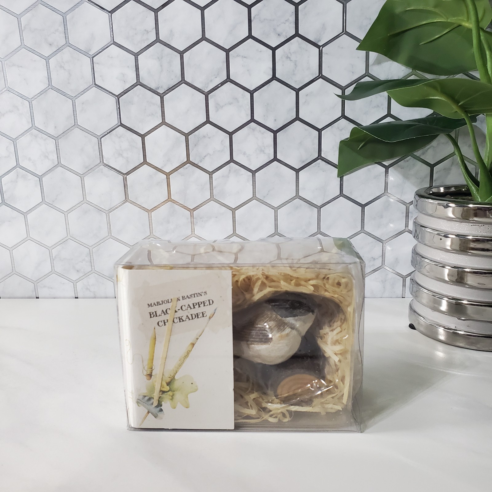 Marjolein Bastin Natures Black Capped Chickadee Birds At My Window Figurine