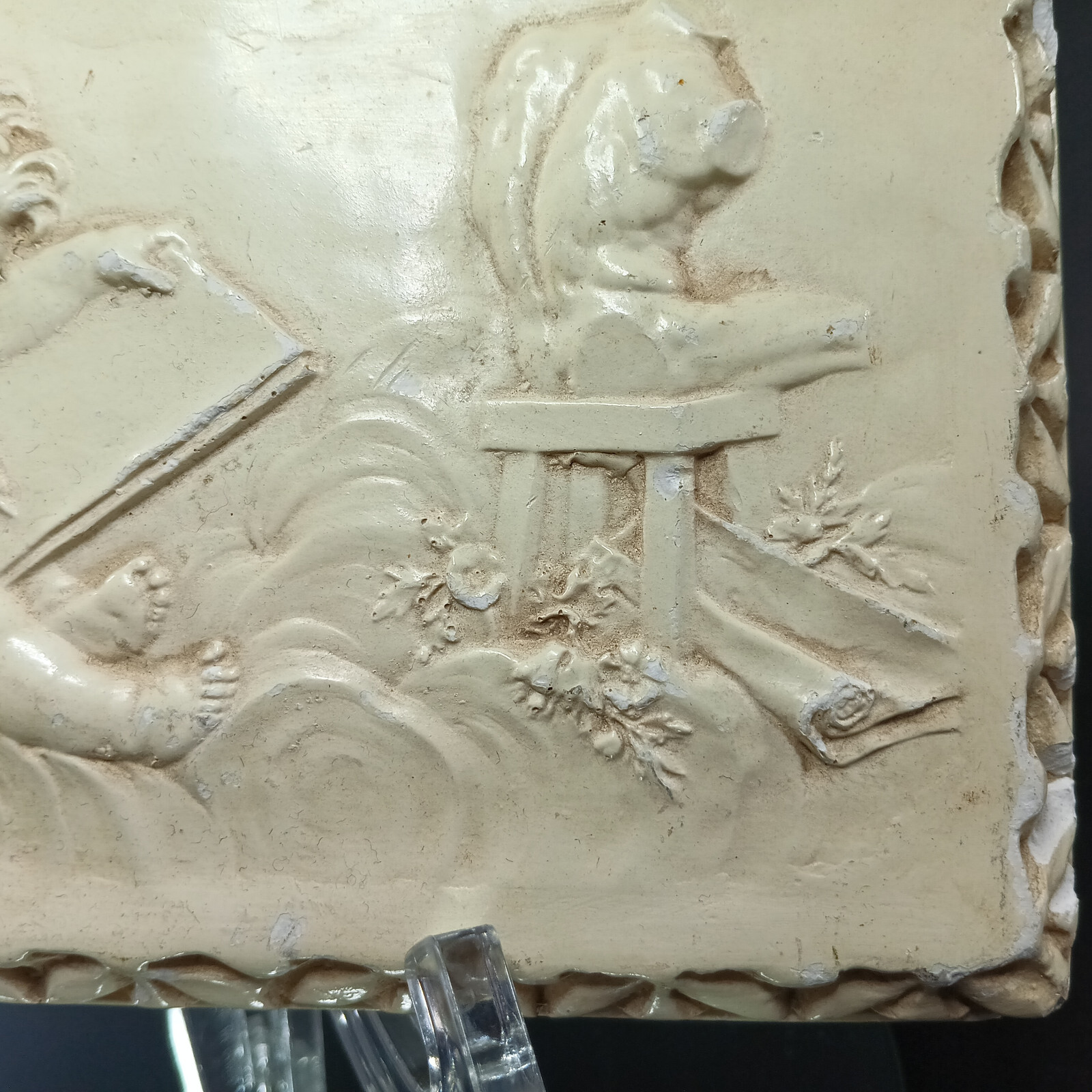 ┆Neoclassical Plaque 19th Century Bas Relief ┆Putto – The Allegory of the Arts┆