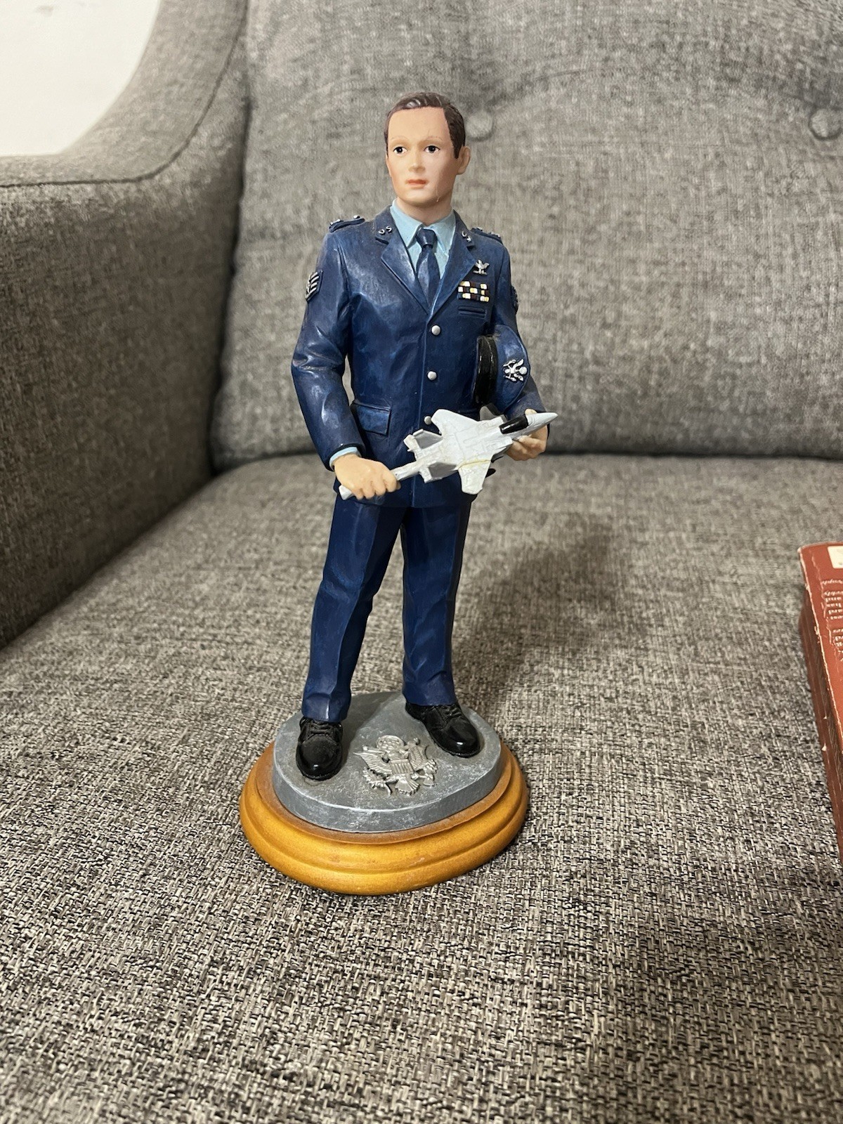 American Heroes Dress Rehearsal Air Force Pilot 1998 VanMark USAF Figurine BROKE