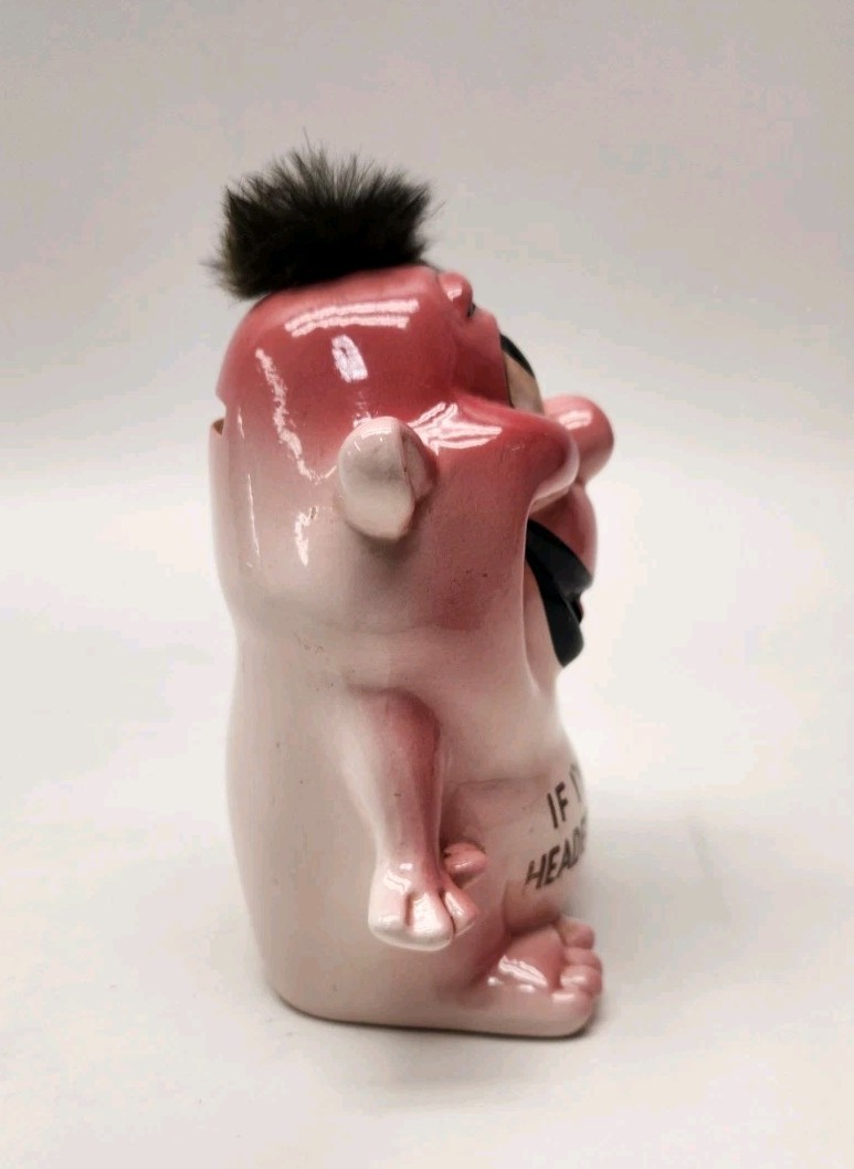 1960’s OriginJapan Kreiss Psycho Ceramics “Empty Headed” Ceramic Bank W/ Stopper