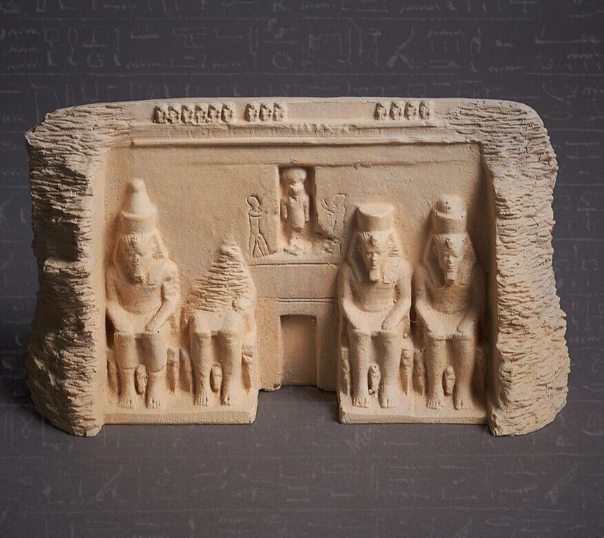 The façade of the Great Temple Abu Simbel, Museum Reproduction with Certificate