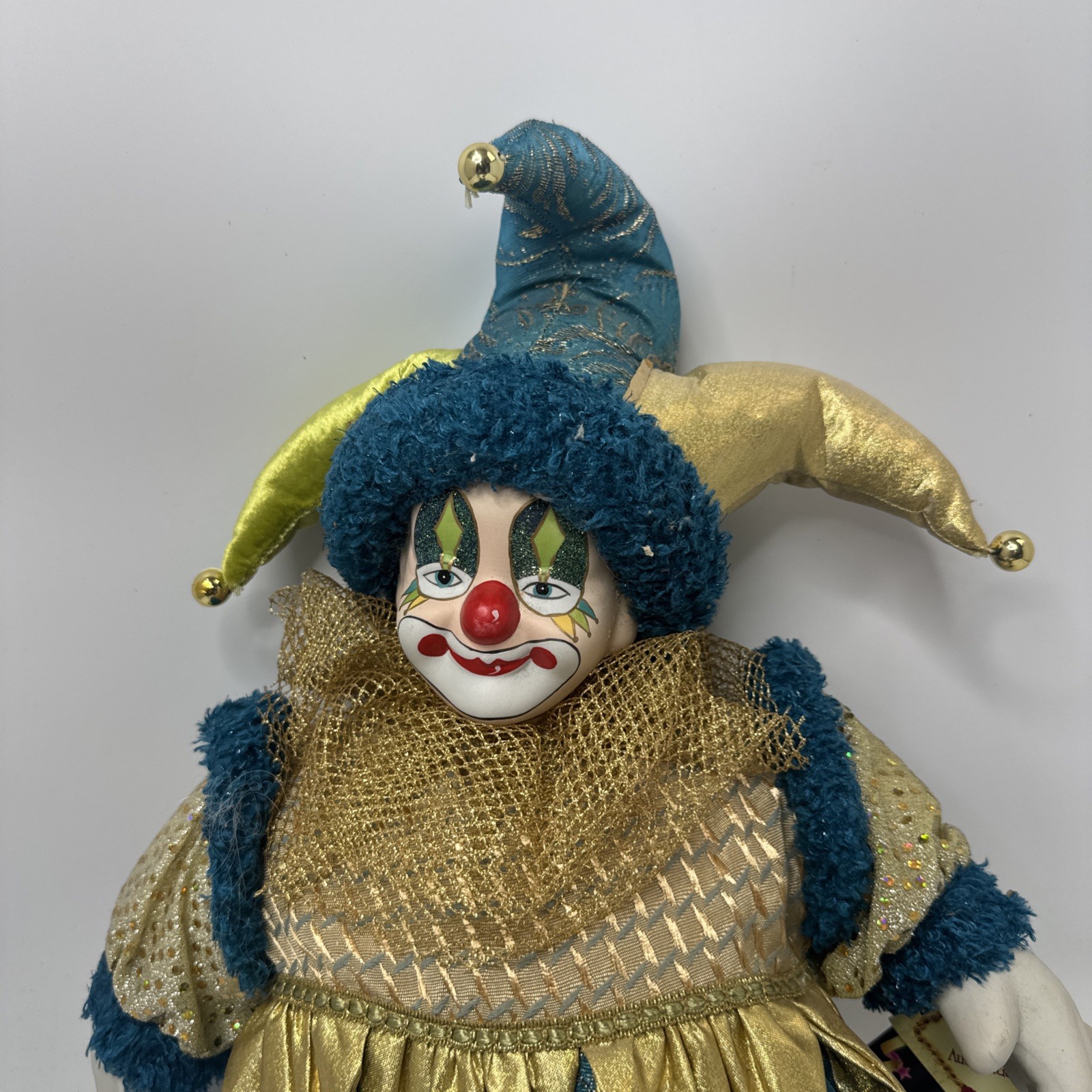 Mardi Gras Collectors Choice Porcelain Clown Head & Hands Porcelain See Picture