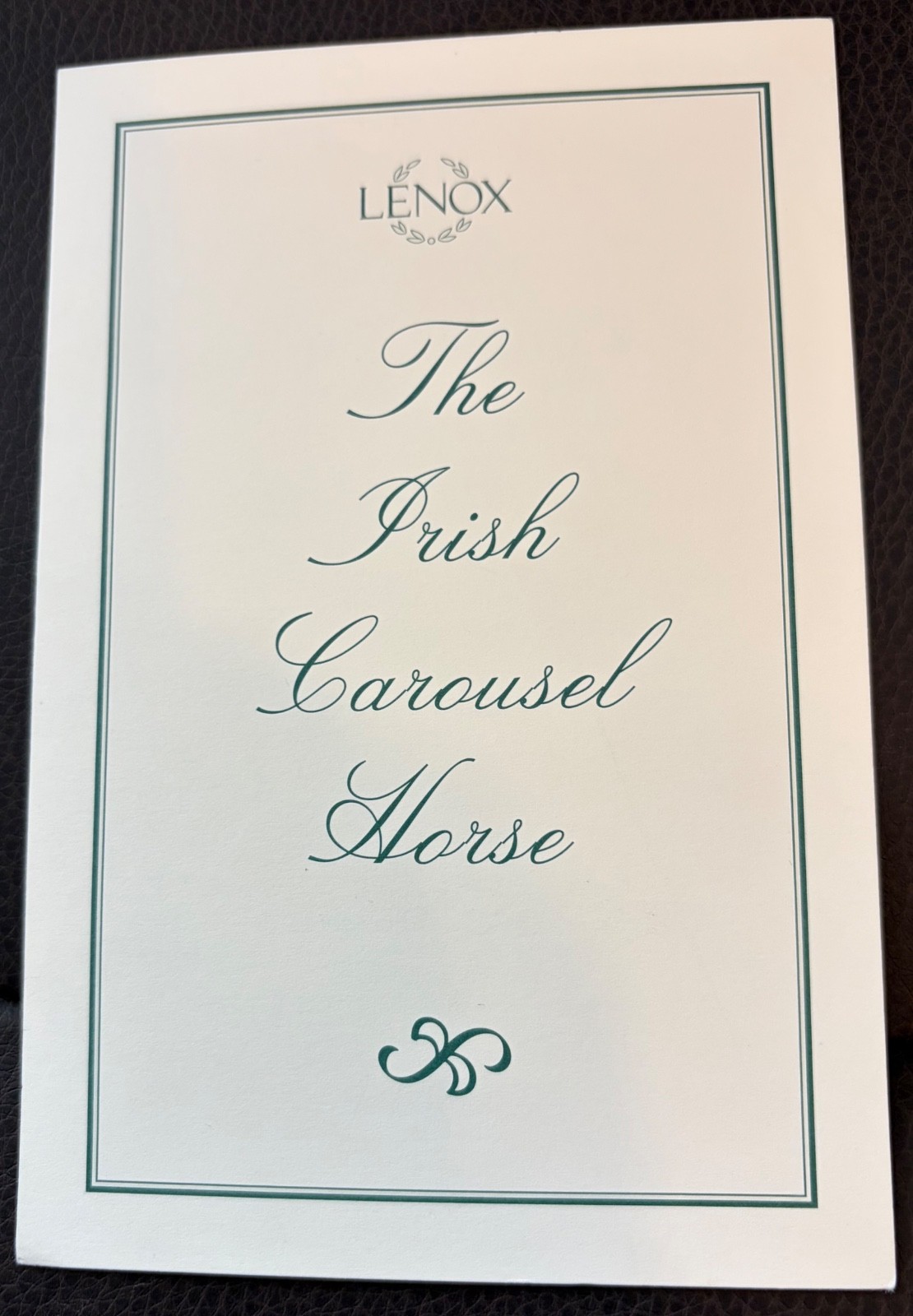 RETIRED LENOX IRISH CAROUSEL HORSE LIMITED EDITION with Lenox Box and COA – 1999