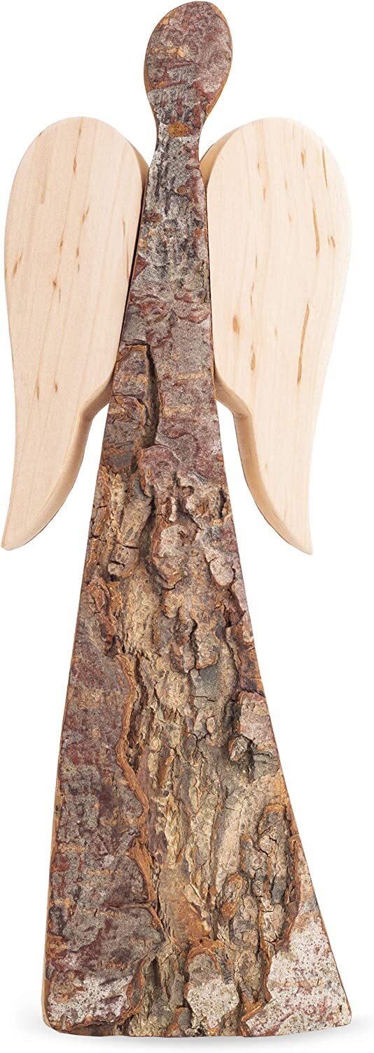 Wood Angel Figurines, Guardian Angel Decor, In Memory Gift, Christian Sympathy