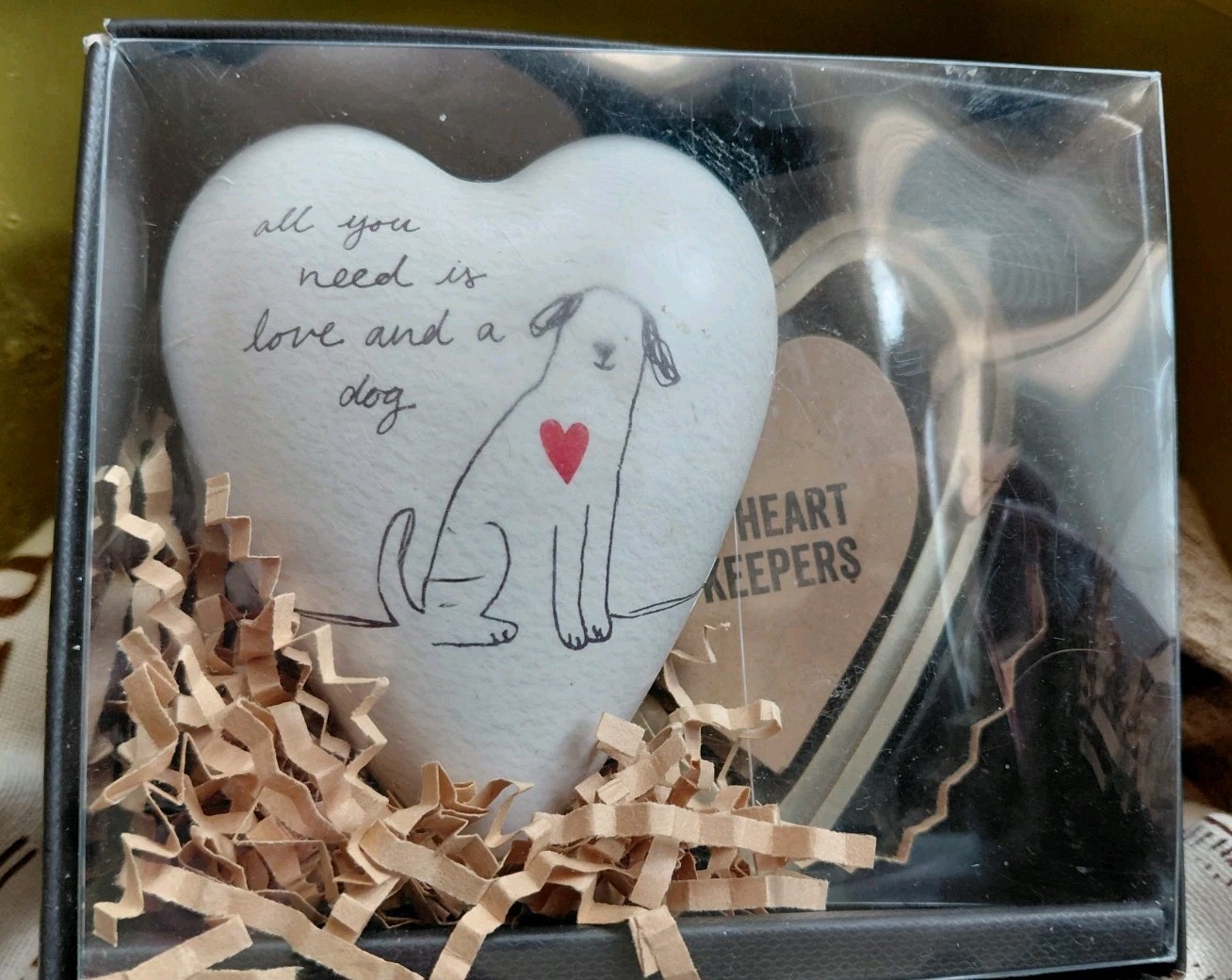 Demdaco Art Hearts Unconditional Dog Lover White New in Box