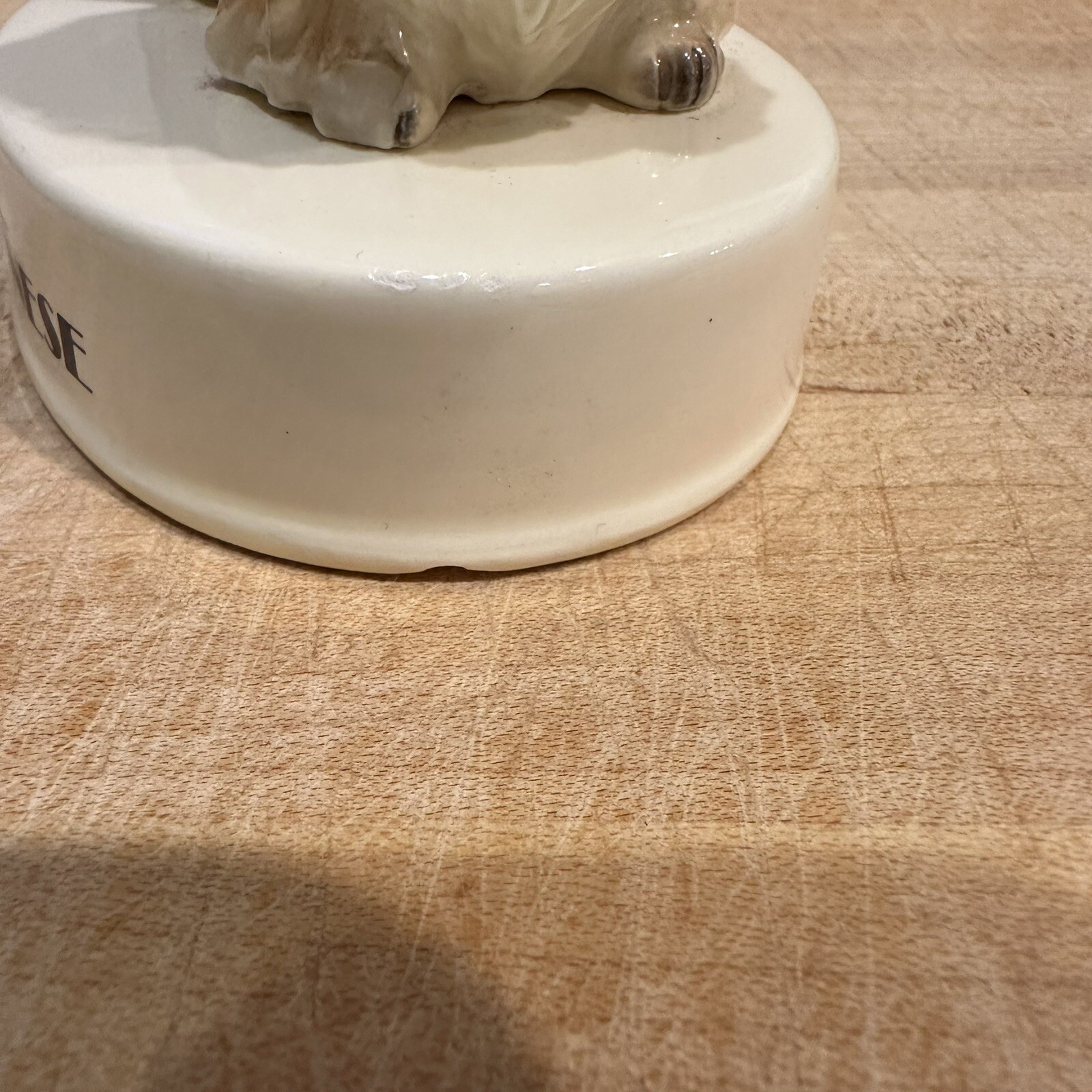 Pekinese Dog Ceramic Figurine I Love My Dog 3” George Good Vintage Gift Idea