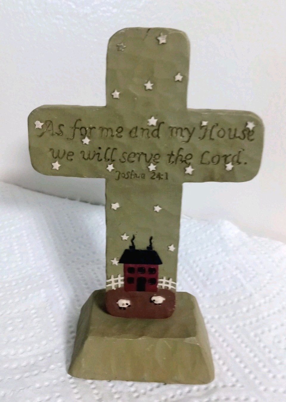 Suzi Skoglund 2007 “As For Me & My House We Will Serve The Lord” Cross/Stand