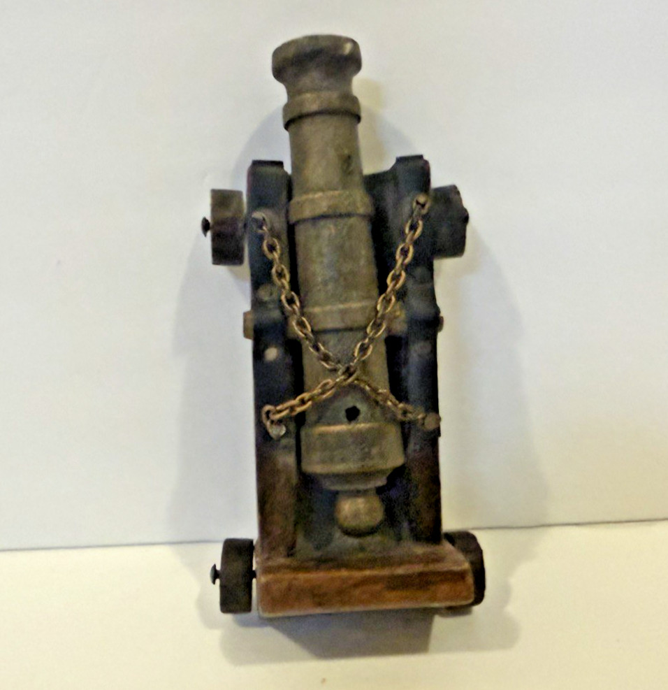Vintage Wooden Gothic Cannon, Shelf Decor, Made In Spain (READ DESCRIPTION!)